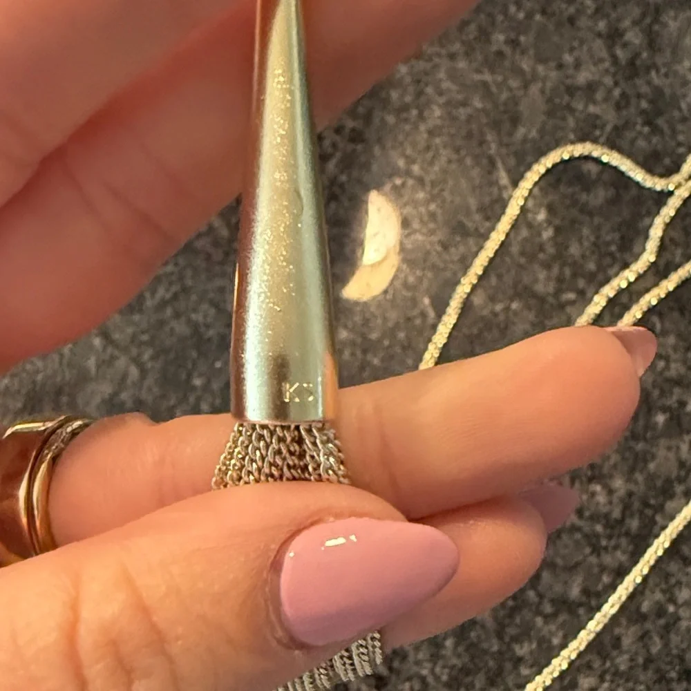 Kendra Scott Gold Long Double-Tassel Necklace - Picture 4 of 4